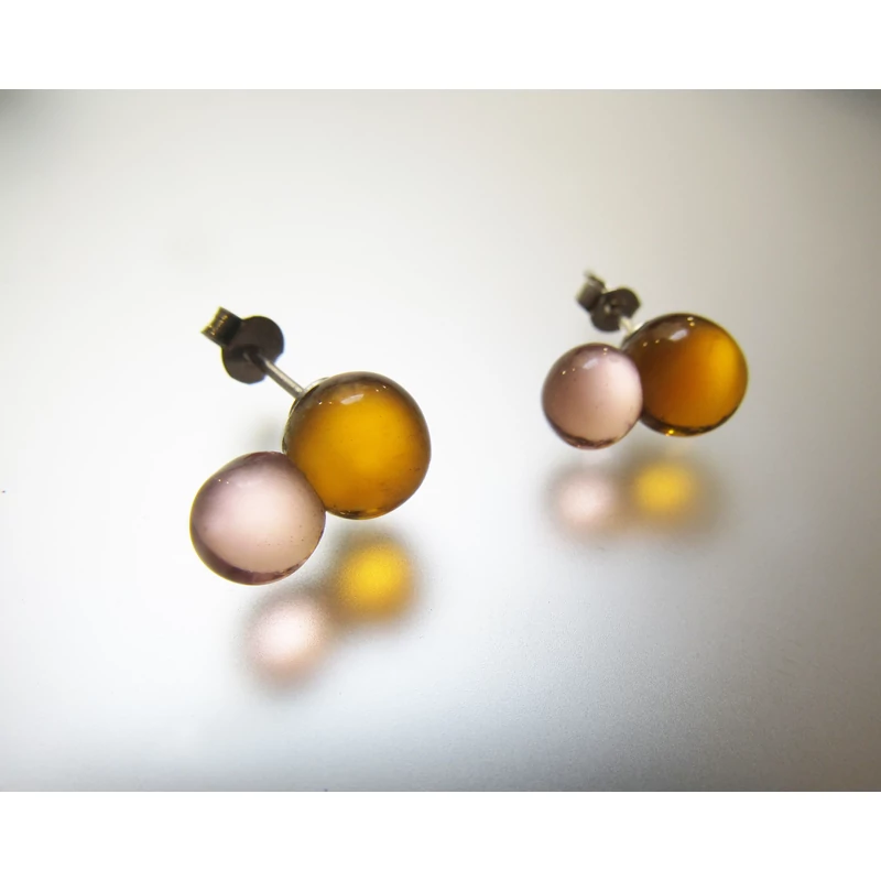 ORANGE BALLOON EARRING